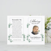 Vorlage für das Beerdigungsprogramm (Stehend Vorderseite)