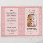 Vorlage für das Beerdigungsprogramm für Kinder (Vorderseite)