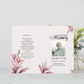 Vorlage für das Beerdigungsprogramm für Wasserfarb (Stehend Vorderseite)