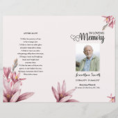 Vorlage für das Beerdigungsprogramm für Wasserfarb (Vorderseite)