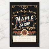 Vorlage für das benutzerdefinierte Ahornsirup-Labe Lebensmitteletikett (Einzelnes Label)