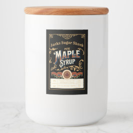 Vorlage für das benutzerdefinierte Ahornsirup-Labe Lebensmitteletikett