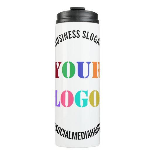 Vorlage für das benutzerdefinierte Firmenlogo Thermosbecher (Vorderseite)