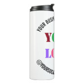 Vorlage für das benutzerdefinierte Firmenlogo Thermosbecher (Nach links gedreht)