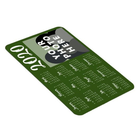 Vorlage für das benutzerdefinierte Foto 2020-Kalen Magnet (Rechte Seite)