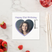 Vorlage für das benutzerdefinierte Foto 21. Happy Serviette (Beispiel)