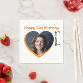 Vorlage für das benutzerdefinierte Foto 21. Happy  Serviette (Beispiel)