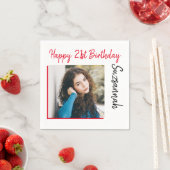 Vorlage für das benutzerdefinierte Foto 21. Happy  Serviette (Beispiel)