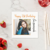 Vorlage für das benutzerdefinierte Foto 21. Happy  Serviette (Beispiel)