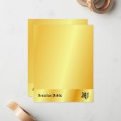 Vorlage für das benutzerdefinierte Gold-Look-Kalli (Vorderseite/Rückseite Beispiel)