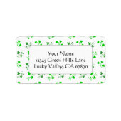 Vorlage für das benutzerdefinierte Kleeblatt Adressaufkleber (Vorne)