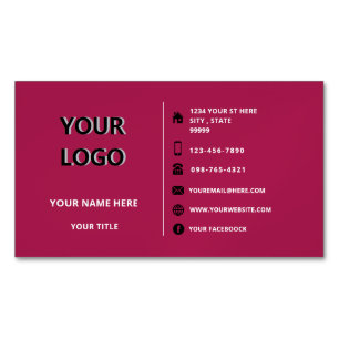 Vorlage für das benutzerdefinierte Logo-Info-Gesch Magnetische Visitenkarte