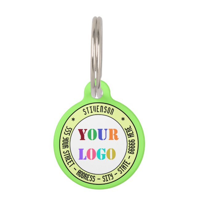 Vorlage für das benutzerdefinierte Logo oder Foto  Haustiermarke (Rückseite)