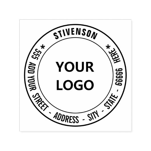 Vorlage für das benutzerdefinierte Logo oder Foto- Permastempel (Design)