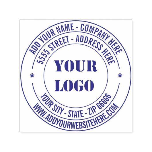 Vorlage für das benutzerdefinierte Logo oder Foto- Permastempel (Design)