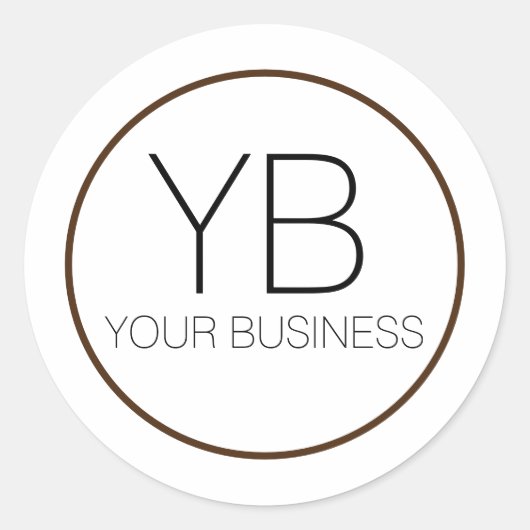 VORLAGE FÜR DAS benutzerdefinierte LOGO-STICKER-DE Runder Aufkleber (Vorderseite)