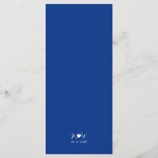 Vorlage für das benutzerdefinierte Menü der blauen (Rückseite)