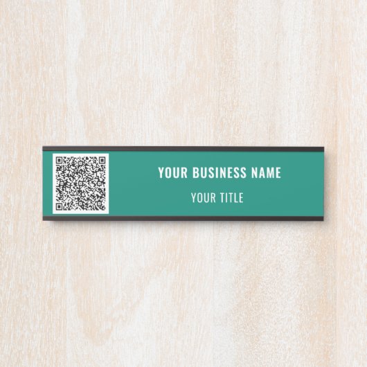 Vorlage für das benutzerdefinierte QR-Code-Geschäf Türschild (Vorderseite )