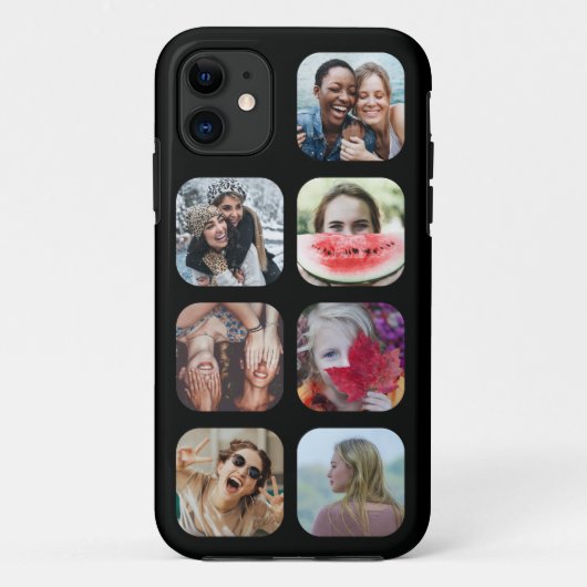 Vorlage für das benutzerdefinierte Schwarze 7-Foto Case-Mate iPhone Hülle (Rückseite)