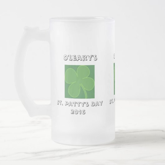 Vorlage für das benutzerdefinierte St Patrick's Da Mattglas Bierglas (Links)