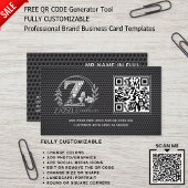 VORLAGE FÜR DAS berufliche LOGO-DESIGN QR-CODE Visitenkarte