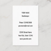 Vorlage für das Bildarchiv des Buchhalters der Vis Visitenkarte (Rückseite)