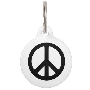 Vorlage für das Black Peace Symbol Tiernamensmarke