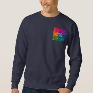 Vorlage für das Blaue Add-Image für Navy anpassen Sweatshirt
