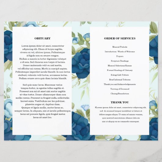 Vorlage für das Blaue Blumenbeerungsprogramm (Rückseite)