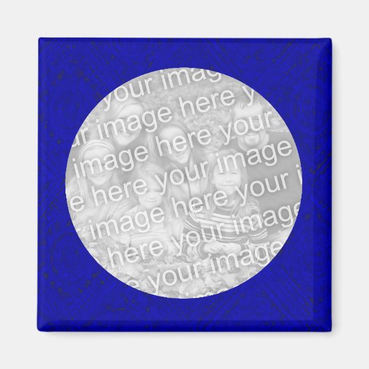 Vorlage für das blaue Foto Magnet (Vorne)