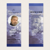 Vorlage für das Blaue Himmelsbeerdigung-Lesezeiche (Vorne & Hinten)