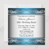 Vorlage für das blaue und silberne Party (Rückseite)