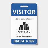 Vorlage für das Blauen, weißes, doppelseitige Logo Ausweis (Vorderseite)