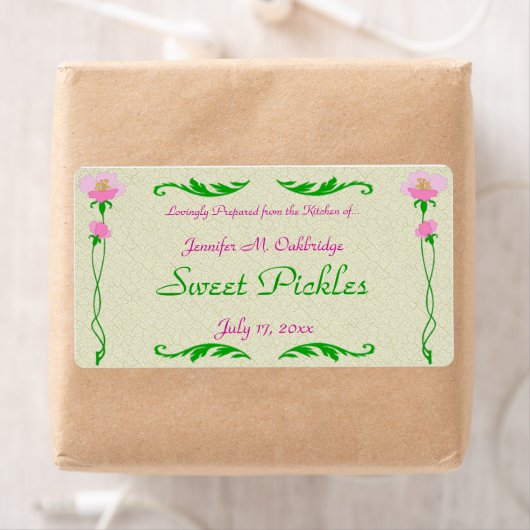 Vorlage für das Blumen-Zuhause-Canning-Jar-Label (Insitu)