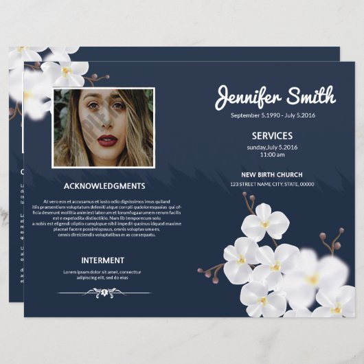 Vorlage für das Blumenbeerungsprogramm (Vorne/Hinten)