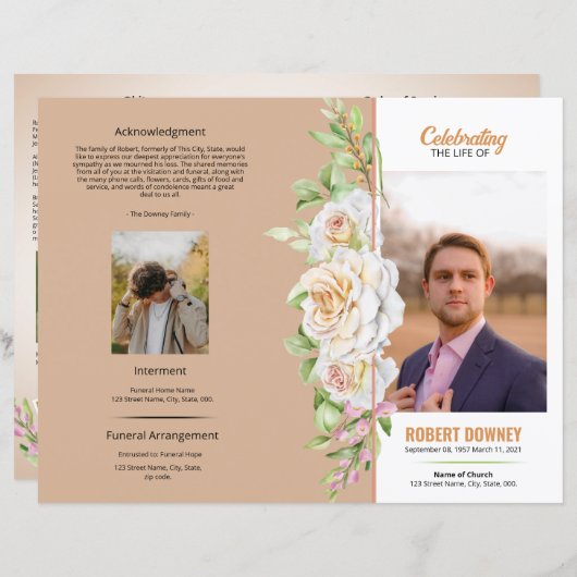 Vorlage für das Blumenbeerungsprogramm (Vorne/Hinten)