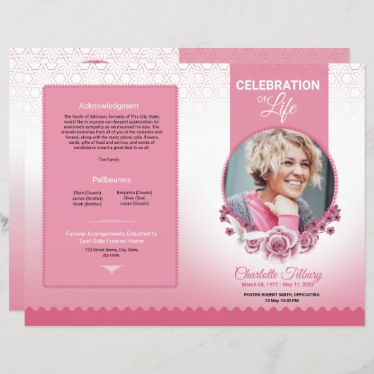 Vorlage für das Blumenbeerungsprogramm (Vorne/Hinten)