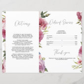 Vorlage für das Blumenbeerungsprogramm (Rückseite)