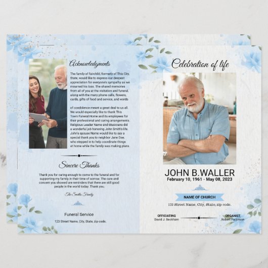 Vorlage für das Blumenbeerungsprogramm (Vorne/Hinten)