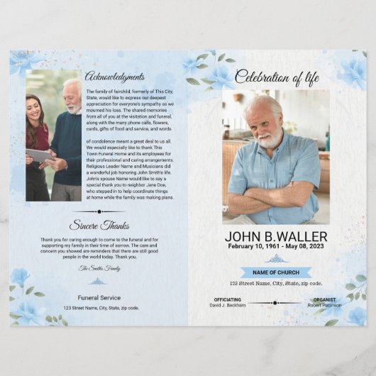 Vorlage für das Blumenbeerungsprogramm (Vorderseite)