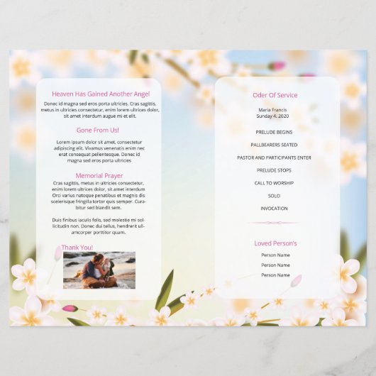 Vorlage für das Blumenbeerungsprogramm (Rückseite)