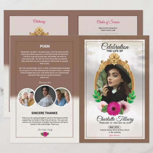 Vorlage für das Blumenbeerungsprogramm (Vorne/Hinten)