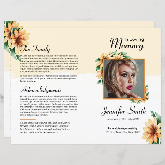 Vorlage für das Blumenbeerungsprogramm (Vorne/Hinten)