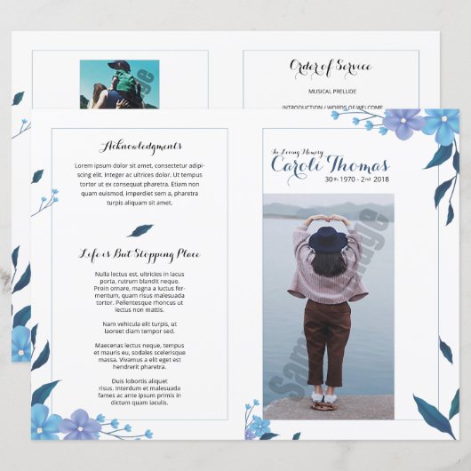 Vorlage für das Blumenbeerungsprogramm (Vorne/Hinten)