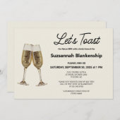 Vorlage für das Brautparty Champagne Flute Toast (Vorne/Hinten)