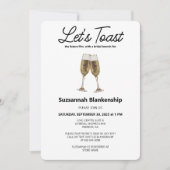 Vorlage für das Brautparty Champagne Flute Toast (Vorderseite)