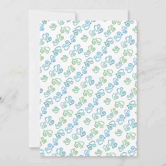 Vorlage für das Brautparty "Grüne blaue Verknüpfte (Rückseite)