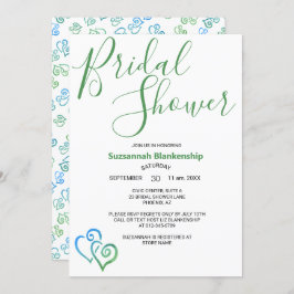 Vorlage für das Brautparty "Grüne blaue Verknüpfte