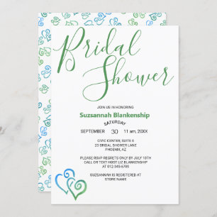 Vorlage für das Brautparty "Grüne blaue Verknüpfte