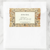 Vorlage für das Buchzeichen der extravaganten Blum Rechteckiger Aufkleber (Tasche)